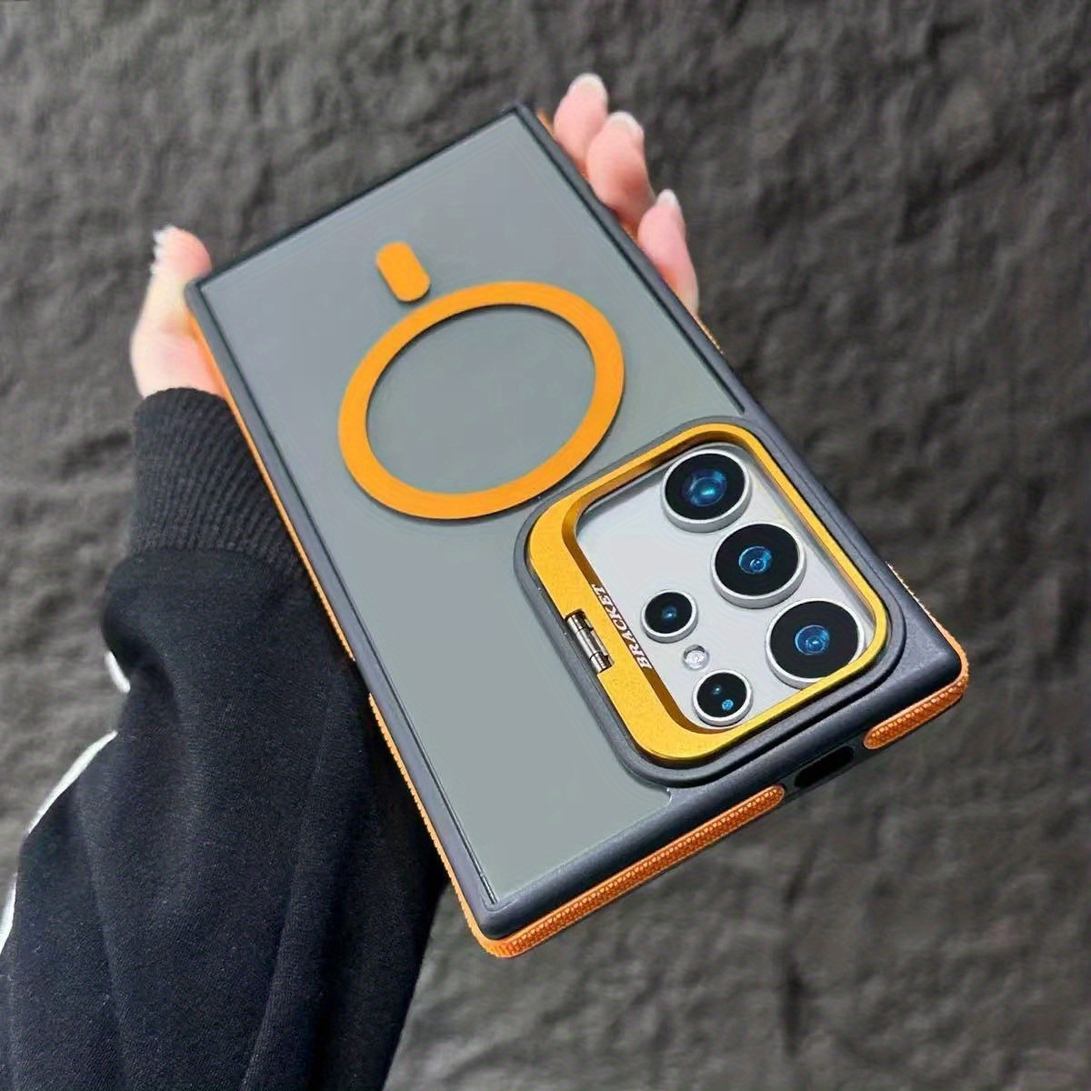 Phone Case - Color Bracket Magnetic Phone Case Suitable for S25, S24, S23, S22 Ultra Plus And S23 S24FE Acrylic Anti Slip And Anti Drop Phone Cases