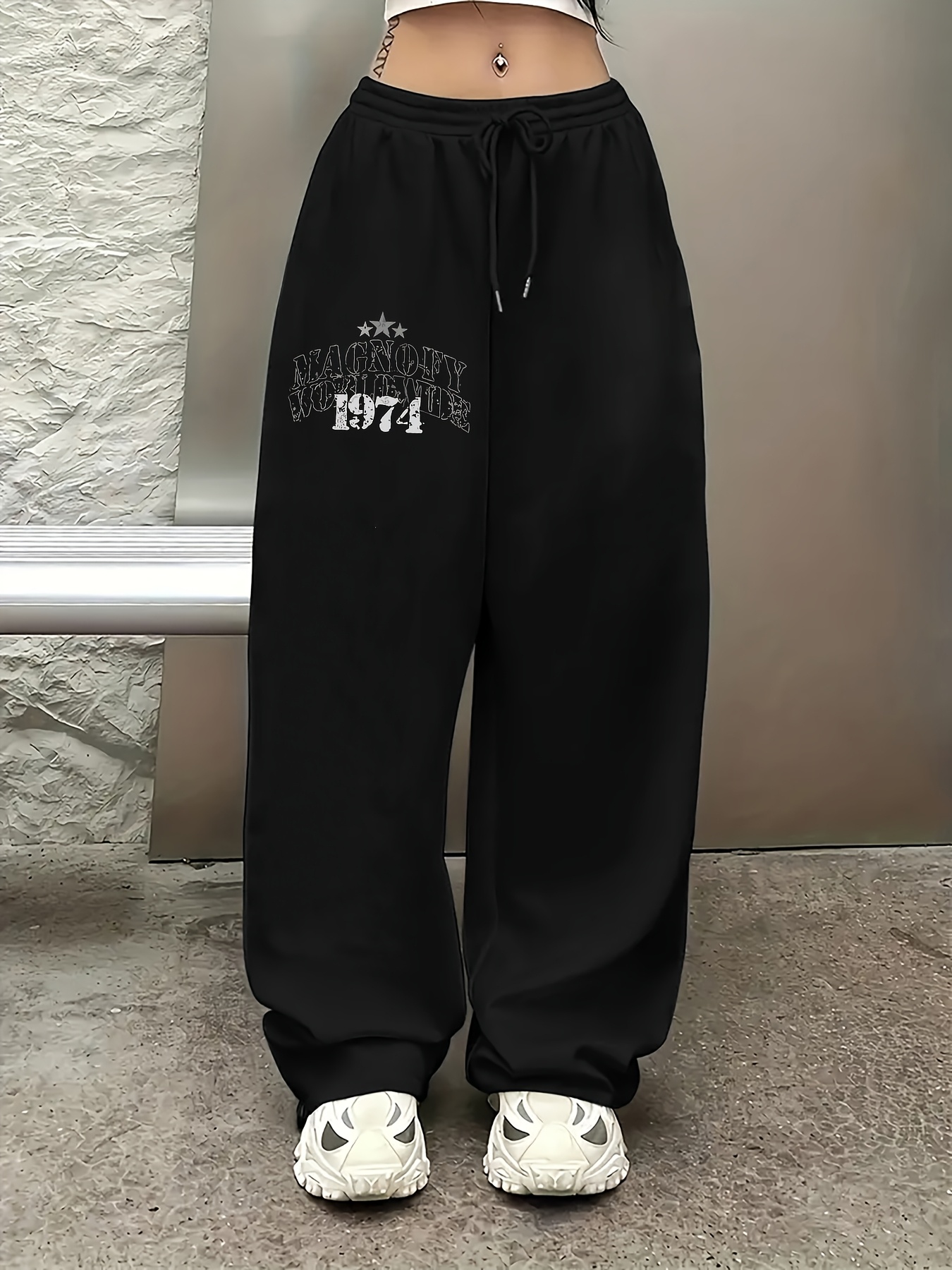 Pantalones holgados de pierna con patrones digitales de moda y estampados  de ropa casual de hip-hop, pantalones anchos para