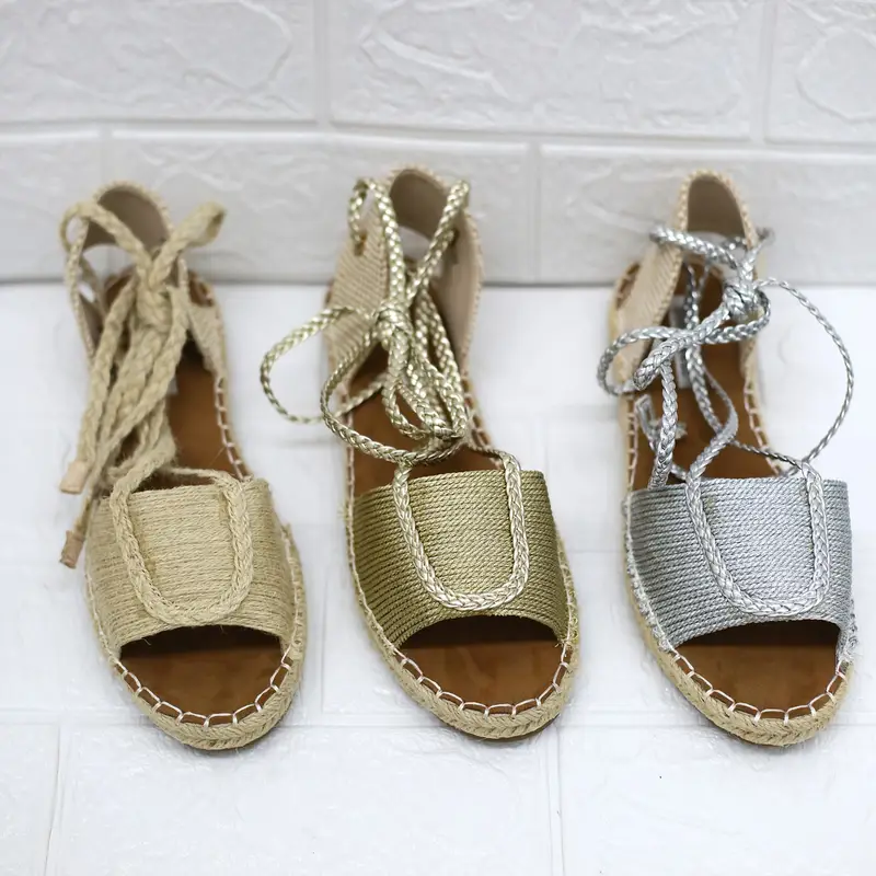 Damen Sandalen Geflochtene Sandalen Flach Kaufe Sandalen Damen