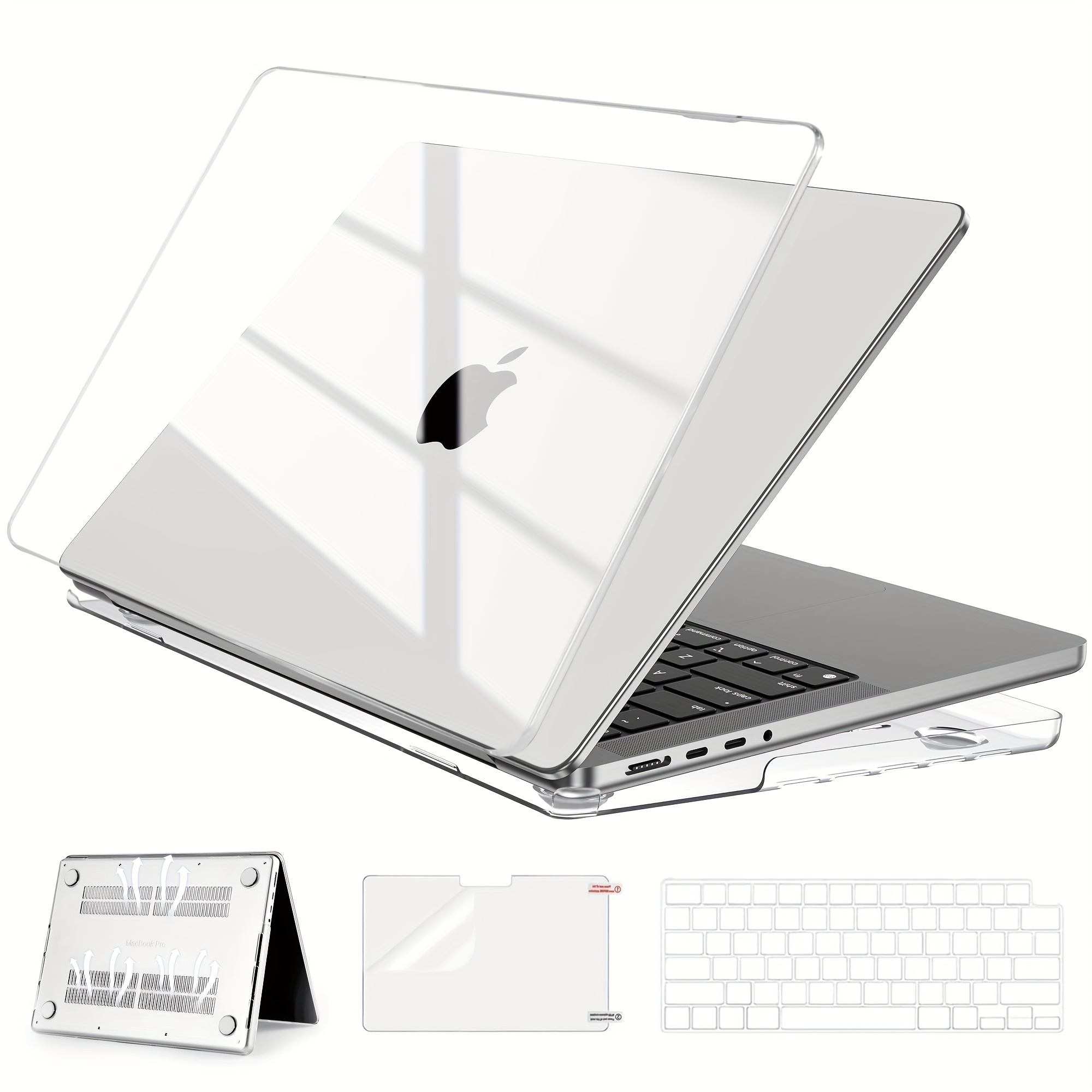 TEMU Custodia 3-in-1 e per 14.2 ( rigido, pellicola per tastiera e protezione ), anti-impronta e antigraffio, adatta per A2442, A2779, A2918, A2992,