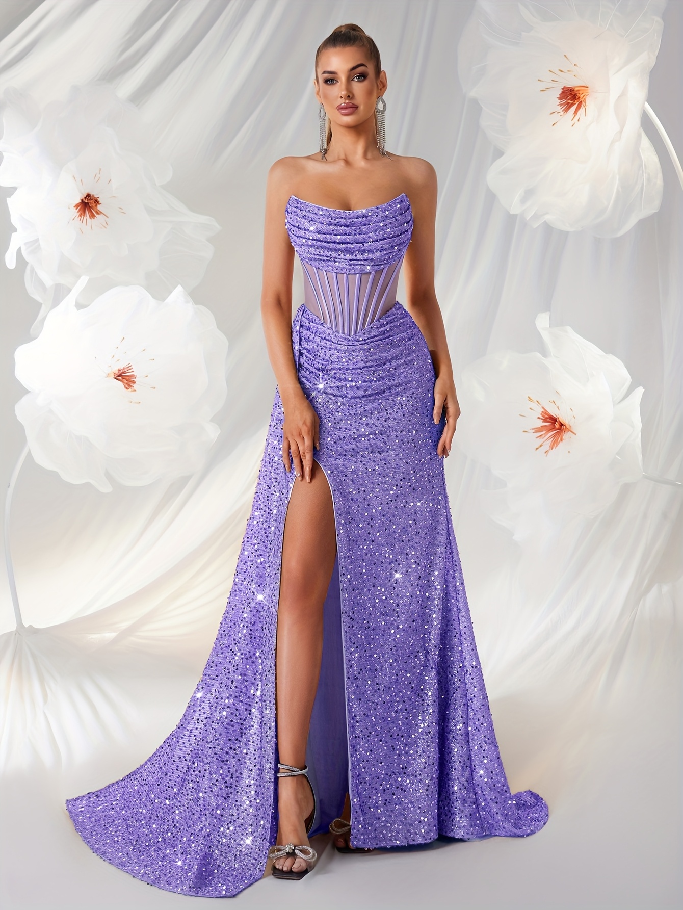 strapless open back dress Faviana Tight Open Back Prom Dress 11219 main image 0