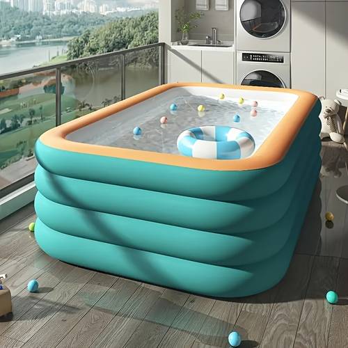 extra large 4 ring inflatable swimming pool for durable pvc no power needed outdoor summer parties water play