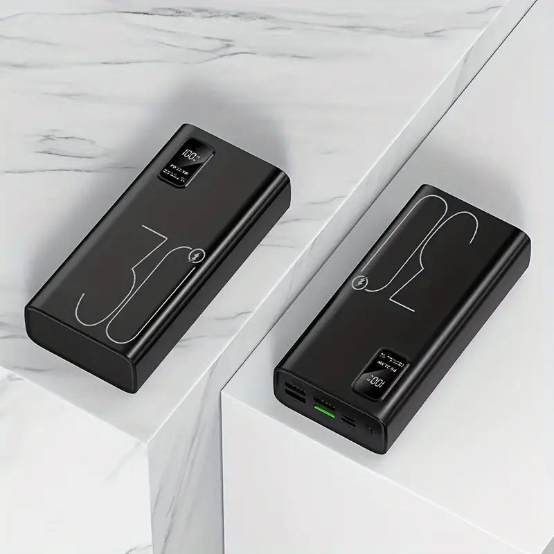 22,5w супер швидке заряджання power bank, 30000mah портативний зарядний пристрій з usb type-c, 20w pd подвійне швидке зарядження, перезаряджуваний літій-полімерний акумулятор, ≤36v робоча напруга для мобільних пристроїв детальніше 6
