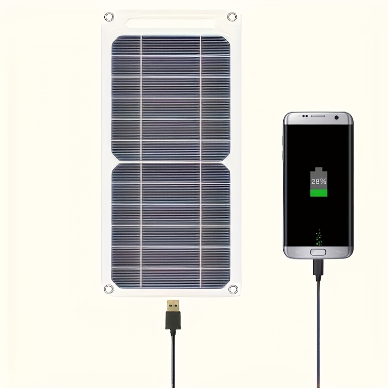 portable usb solar panel charger with led indicator compact multi function outdoor power supply for travel camping emergencies ideal for devices flashlights fans more high   charger emergency charger   durable solar panel solar phone charger Product details 0
