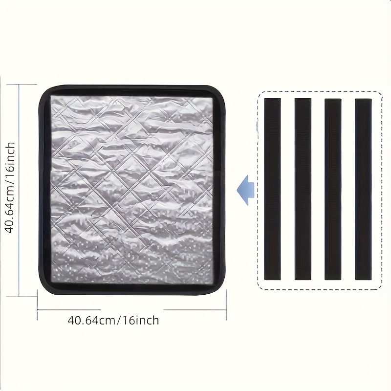 E-shop 1 Stück RV Reflektierende Lüftungsmaske mit Aluminiumfolienoberfläche – Faltbare Isolierte Sonnenblende geeignet für Dachlüftungen von