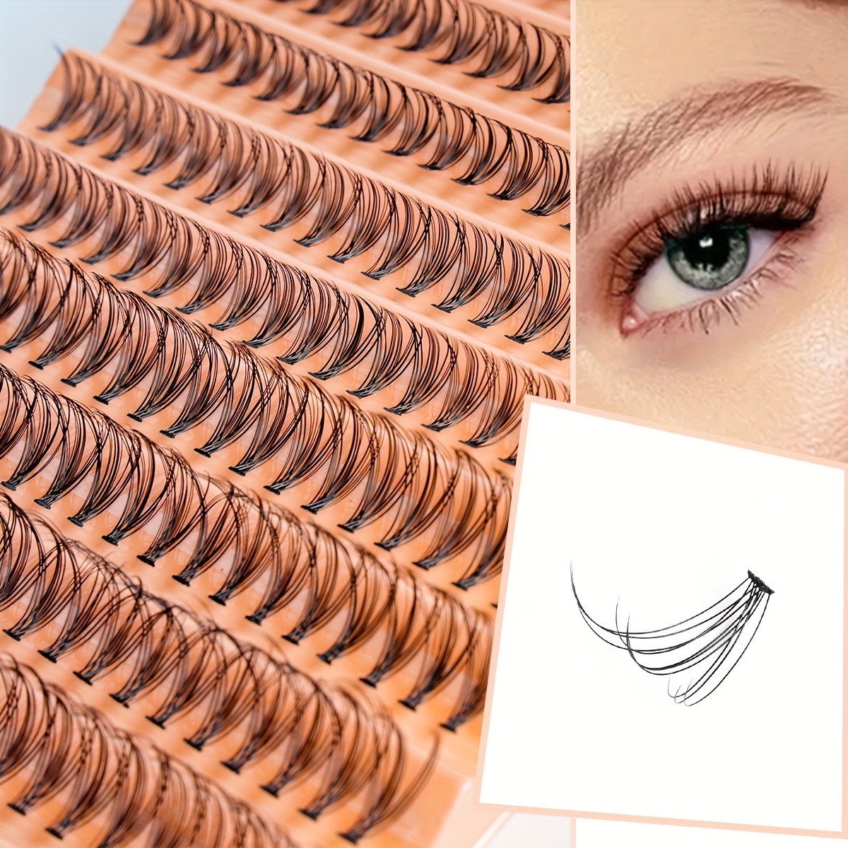 

200 Clusters 20d Individual False Eyelashes Set - Mixed Length 9-16mm, D For Diy, Role Play & Daily Wear - Natural, Doll, Cluster, Fluffy Styles - Beginner Friendly & Reusable