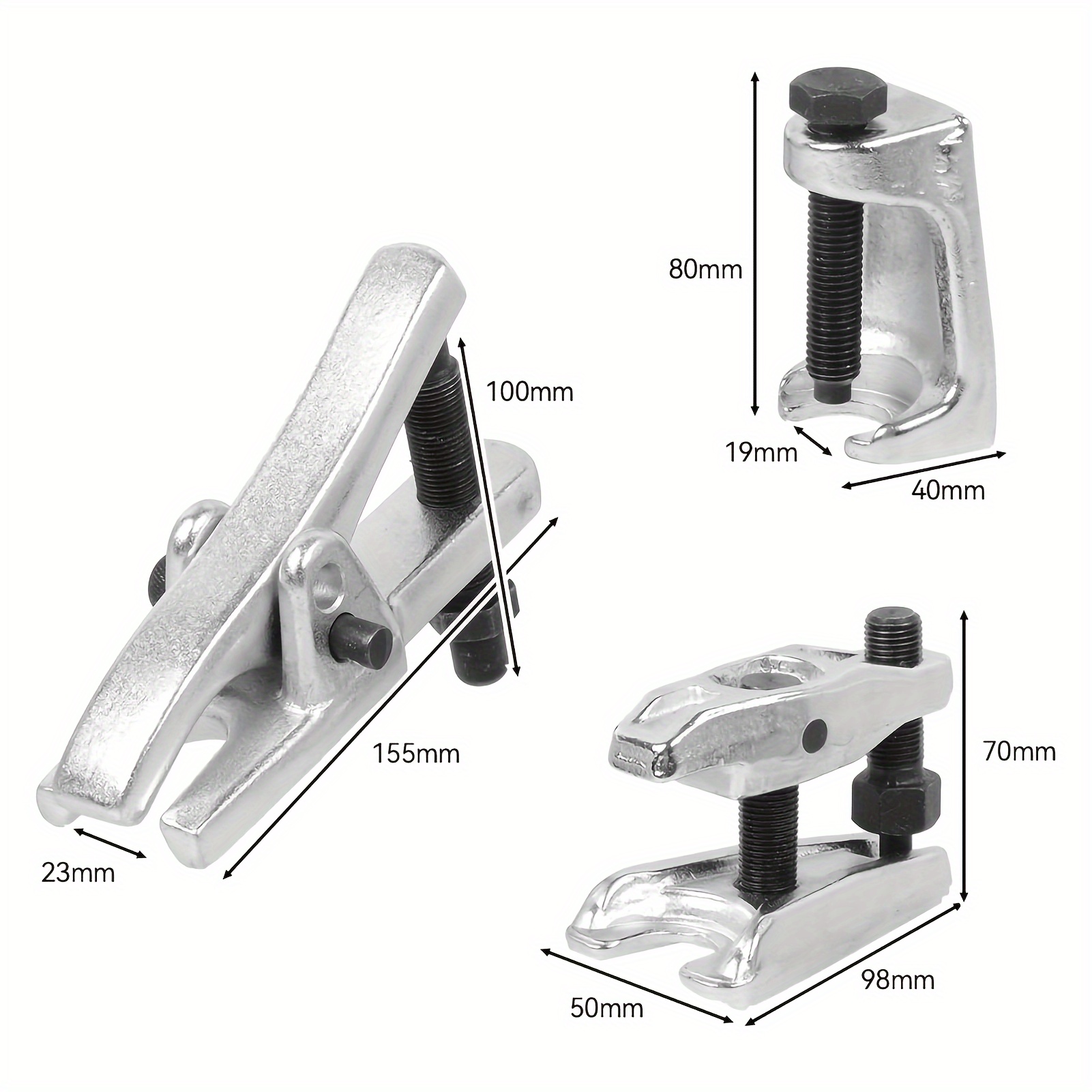 E-shop 3-teiliges Universal-Gelenkabschluss-Separator-Set, Verstellbarer Gelenkabschluss-Zieher-Entferner-Werkzeug, Edelstahl, Für die Reparatur des