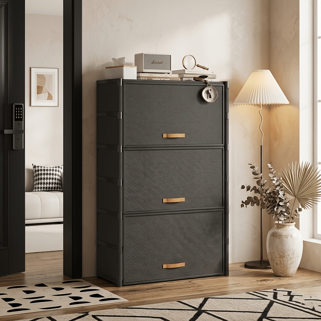 1pc Extra-Large Capacity for home Metal Shoe Rack, Independent Dustproof Shoe Rack, Durable Plastic And Metal Frame, Foldable Shoe Cabinet, Providing   And Tidy for home for Shoes, a   for Home Storage And Organization