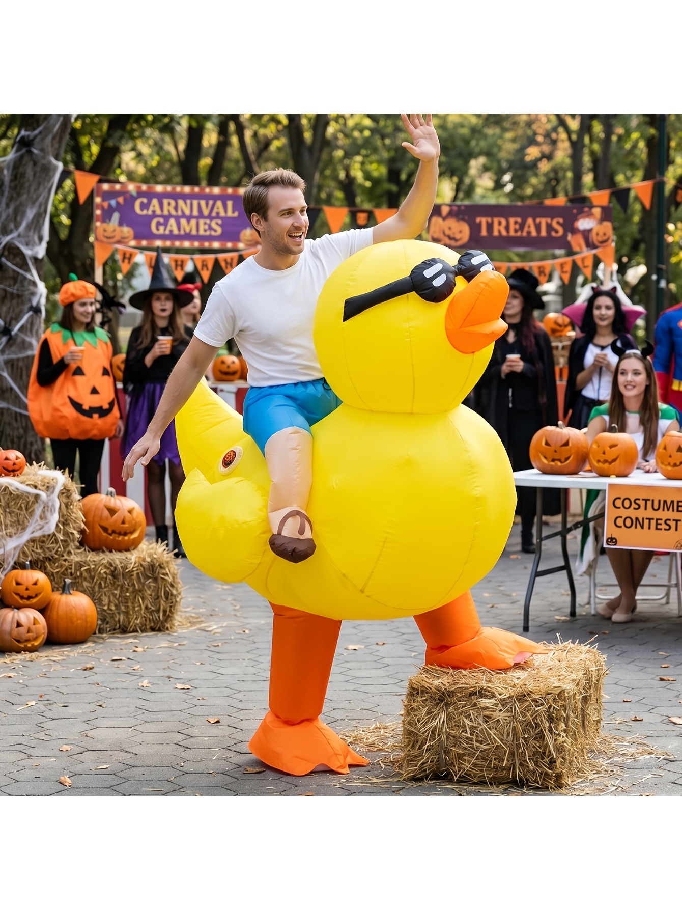 blow up costume sold on Temu United States