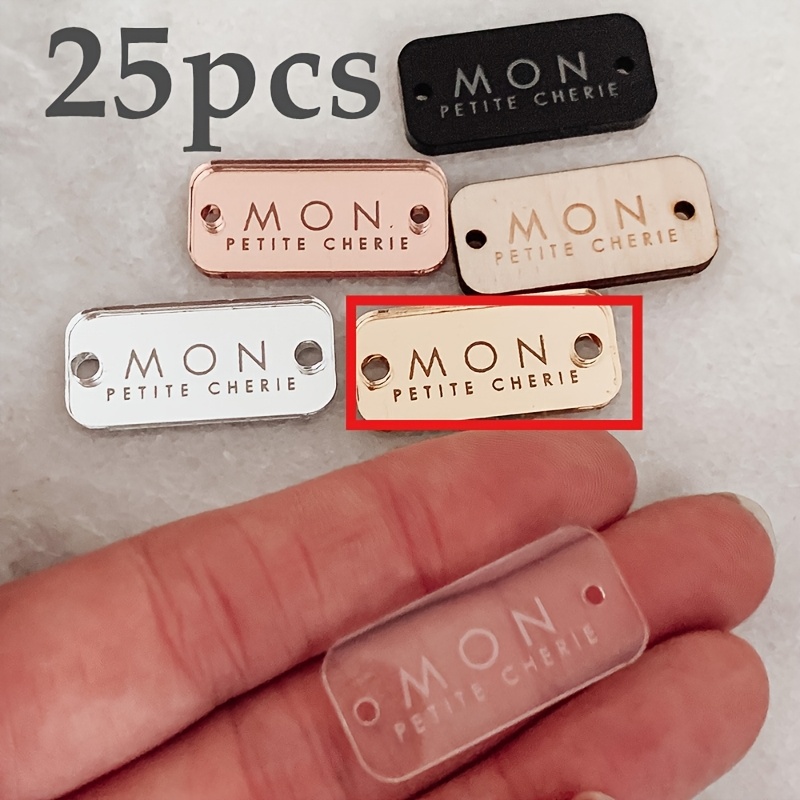 TEMU Etichette a personalizzate in acrilico, etichette in acrilico con finitura a specchio squisitamente , etichette regalo personalizzate fatte a e