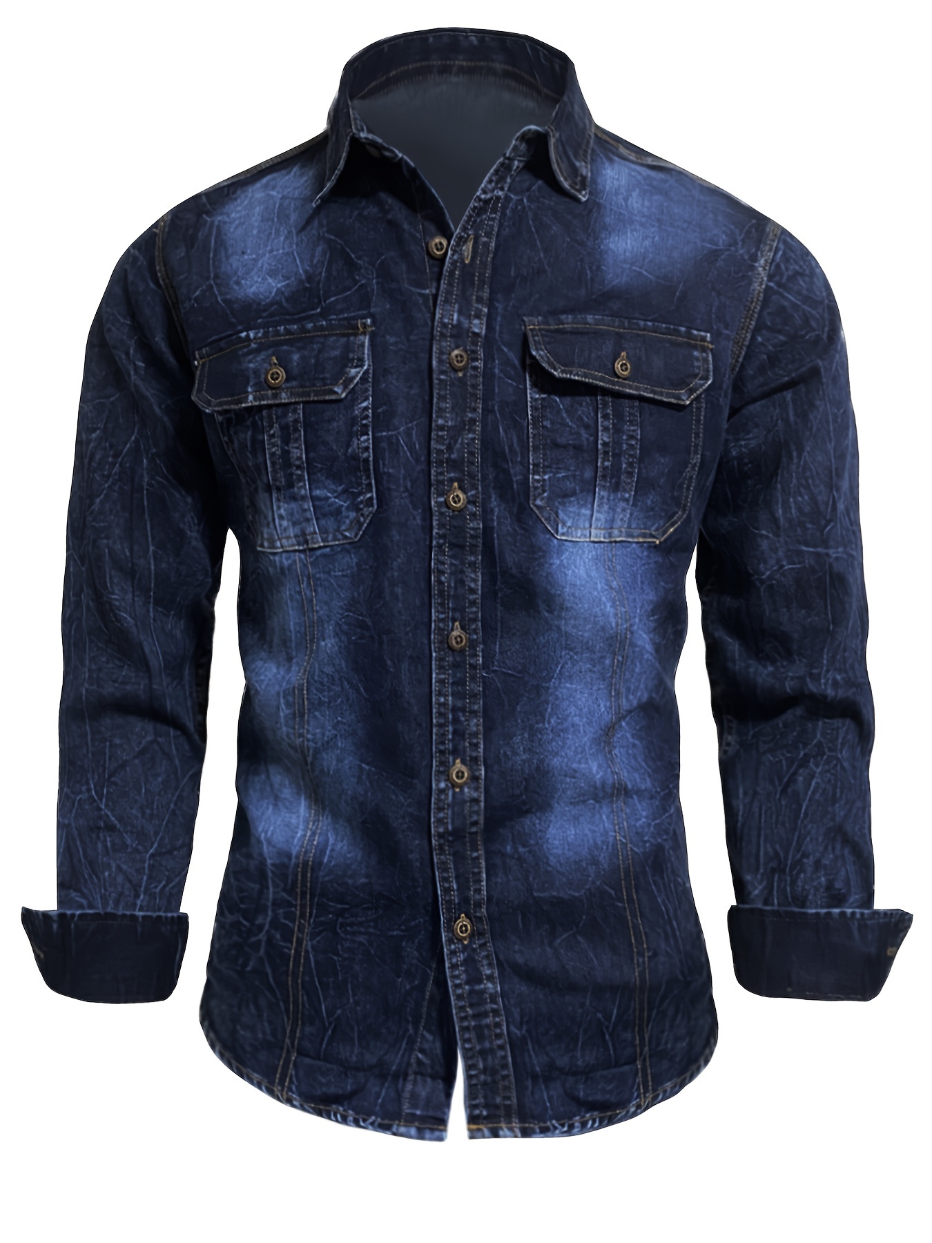 Ombre denim shirt men hotsell