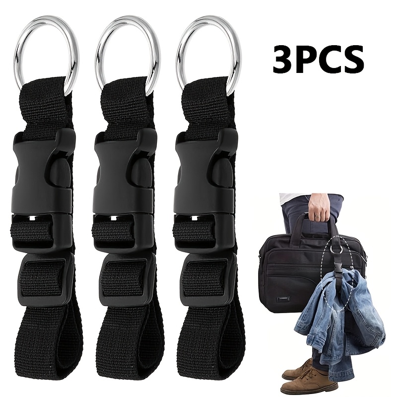Image of Three-pack Adjustable Luggage Straps - Equipped -release - Lightweight And - Suitable For Reinforced Fastening Of Backpacks, Suitcases And Handbags, With Durable Straps And Buckles To