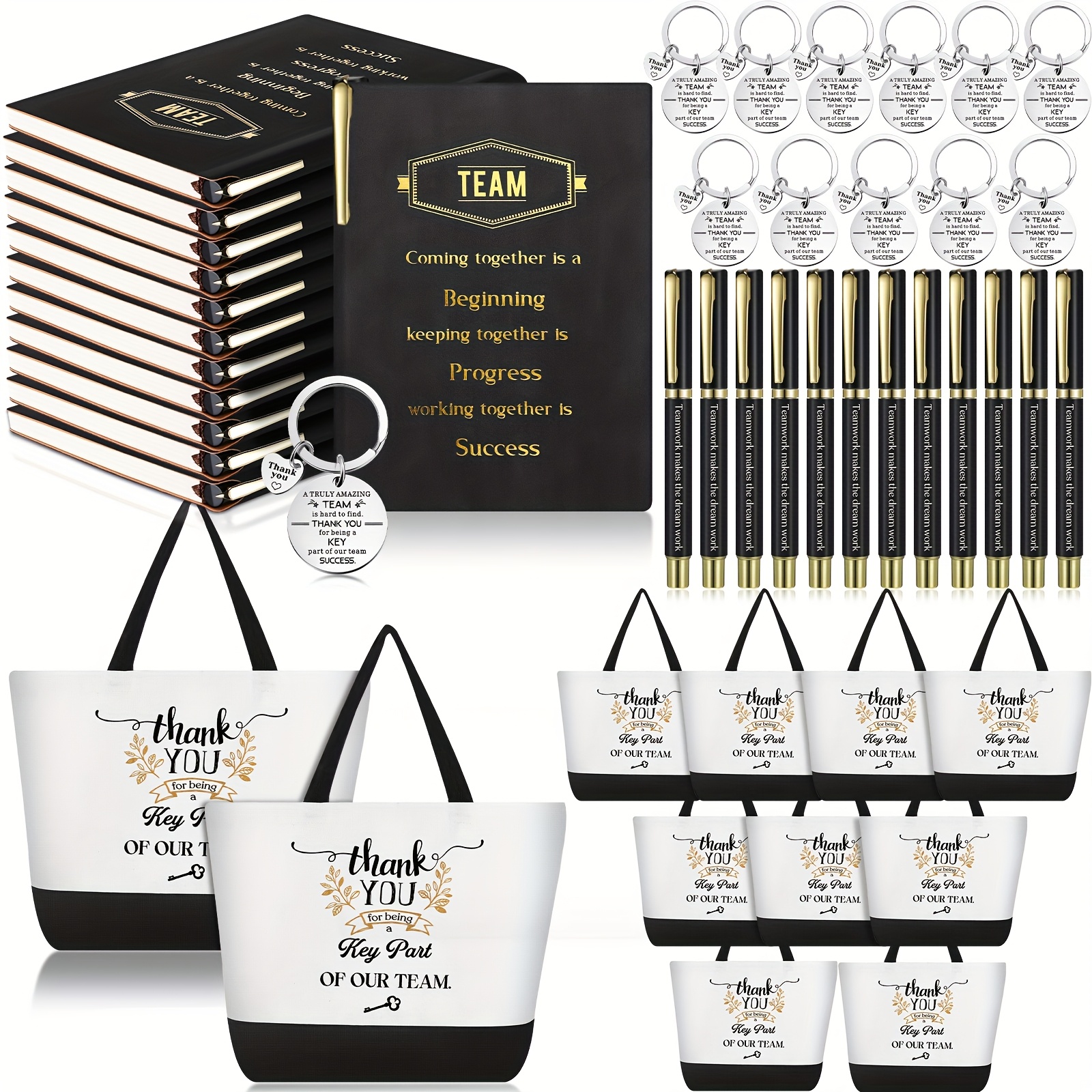 Motipuns 30 Pcs Teacher Appreciation Gifts Bulk Set - Bamboo Pens, Keychains & Thank You Cards For School Staff - View #5