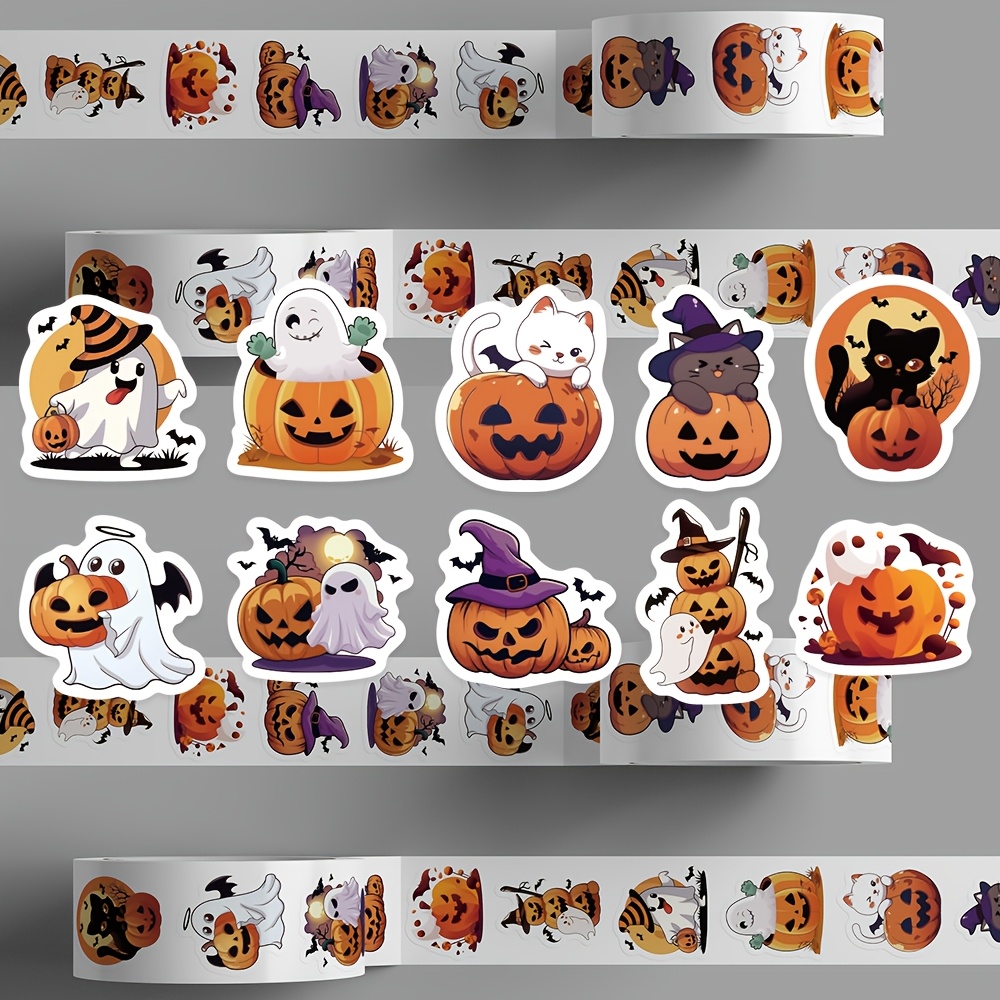 TEMU 500 adesivi in a tema Halloween - Decalcomanie decorative per laptop adatte per custodie di telefoni cellulari, agende e auto. Con un'estremit�