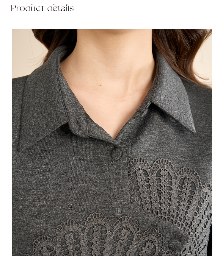 Model wearing the elegant warm air layer jacket and straight-leg pants suit