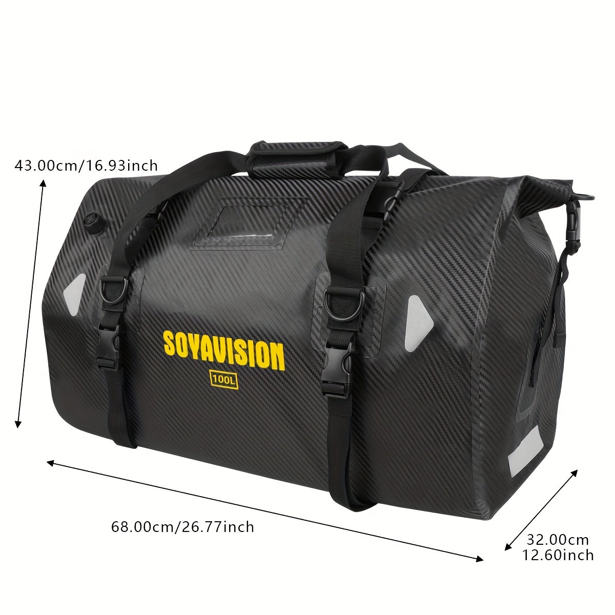 Image of 20l 50l 70l 100l 130l Carbon Fiber Motorcycle Rear Seat Bag Travel Bag Outdoor Storage Bag Riding Bag