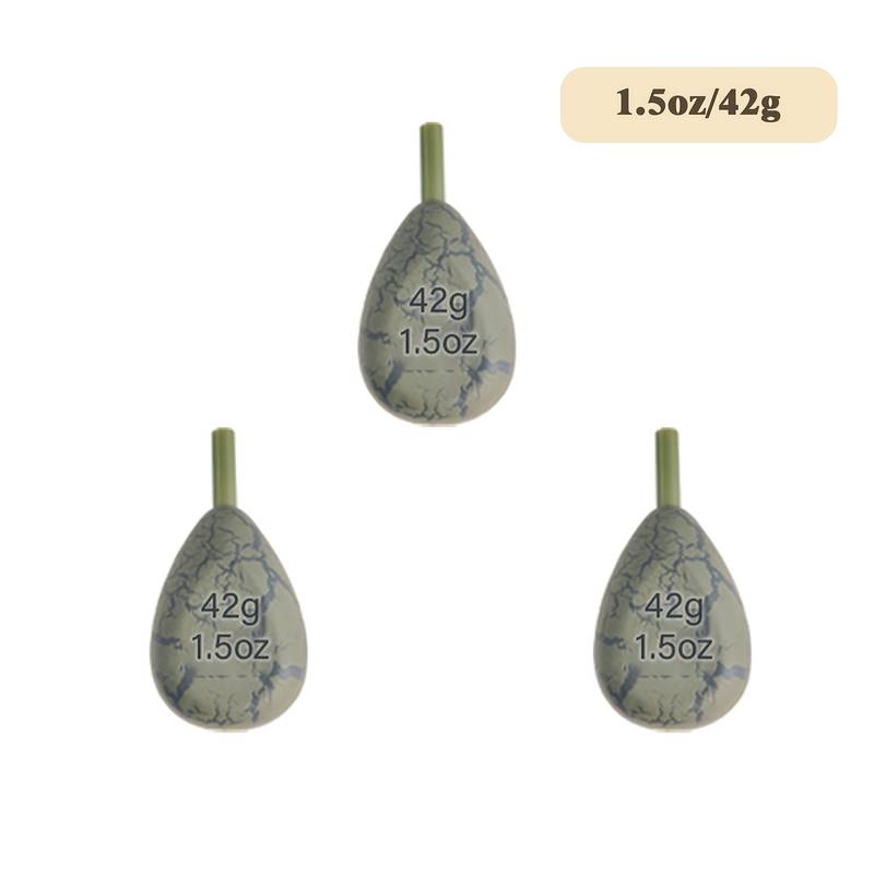 Russthefish Swivelled Flat Pear Lead Sinkers – 112g Sea Fishing Weights, UK Made
