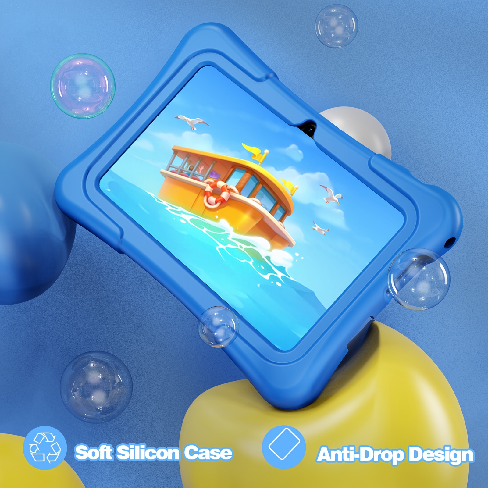 PRITOM K7 Android 13 Kids Tablet with Protective Case - 7