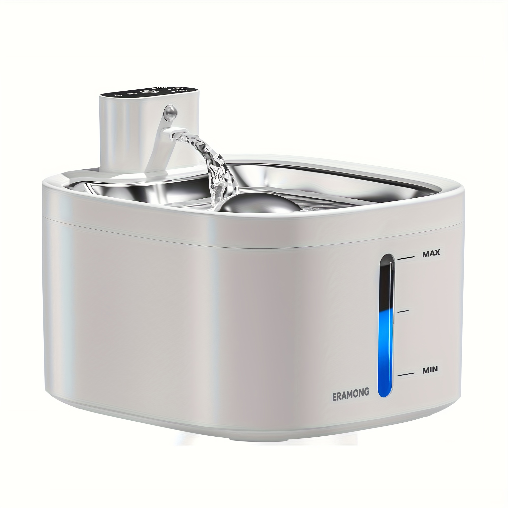 Eramong [automatic Cat Water Fountain] 128oz/3.8l Wireless Automatic Cat Fountain, With Water Level Window, Suitable For Cats And Dogs, With Motion Sensor