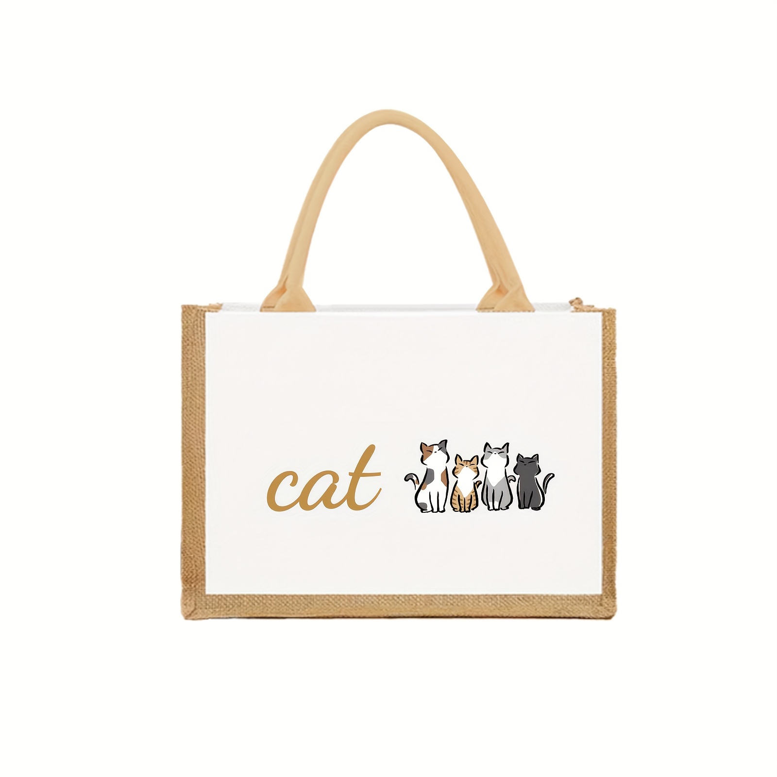 high quality customizable cat tote bag dual sided print Temu Greece