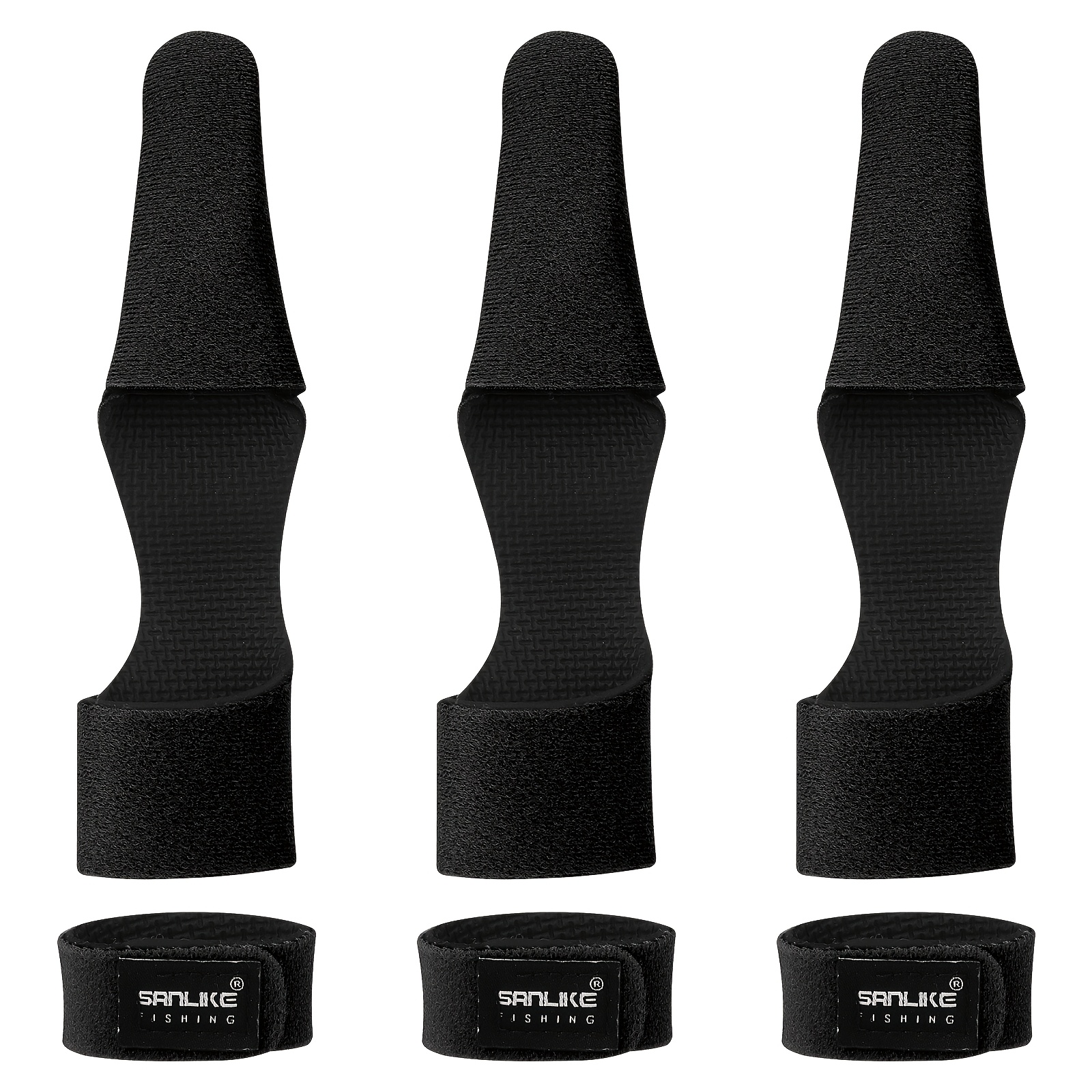 Image of 3 Sets Fishing Rod Protective Sleeve With Tie Strap, Fishing Rod Tip Protective Cover, Fishing Tackle Ties, Fishing Additions