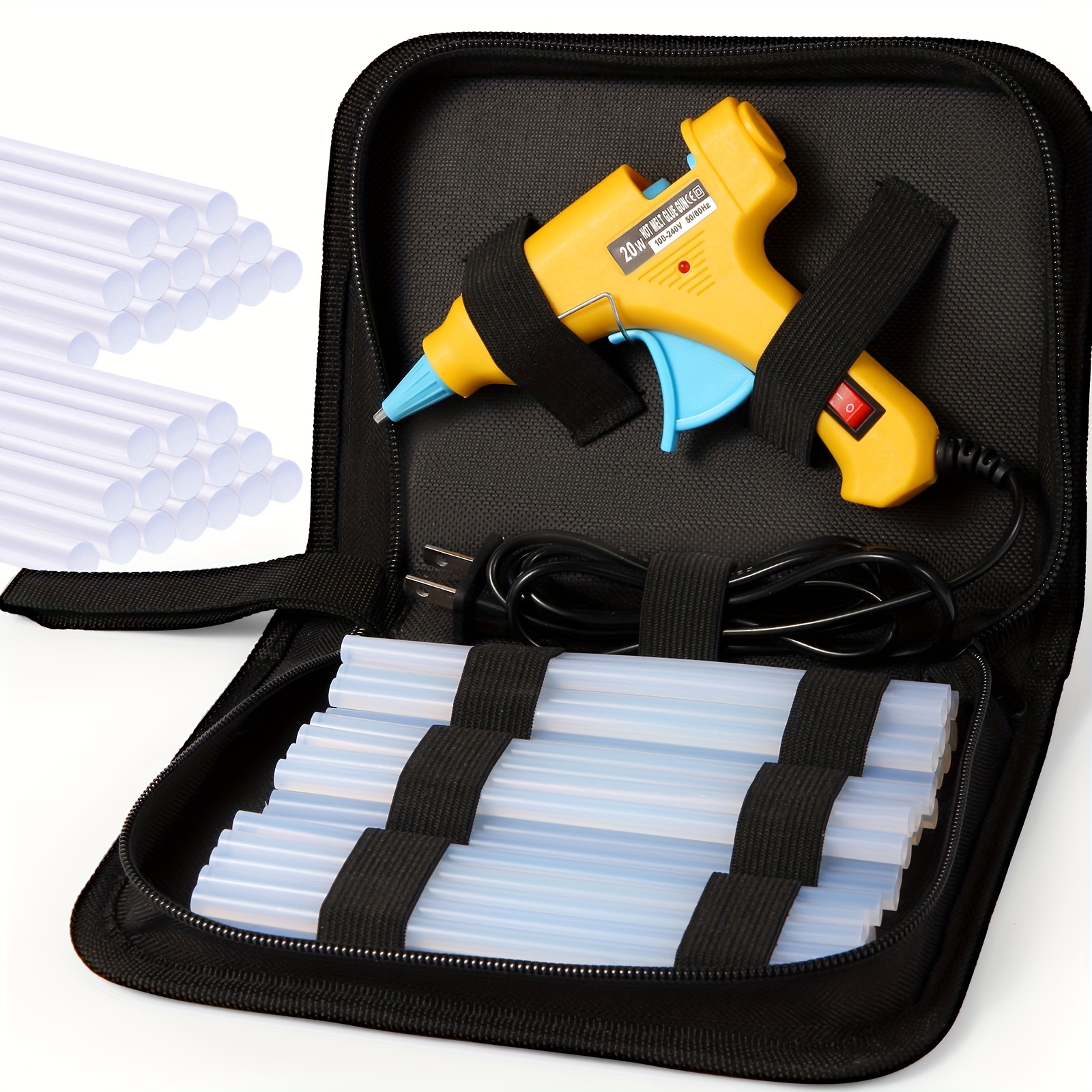 30W Hot Melt Glue Gun Kit with 30 Glue Sticks 0.27 x 5.9 in for Crafts, DIY, and Home Repairs, Multiple Color Options