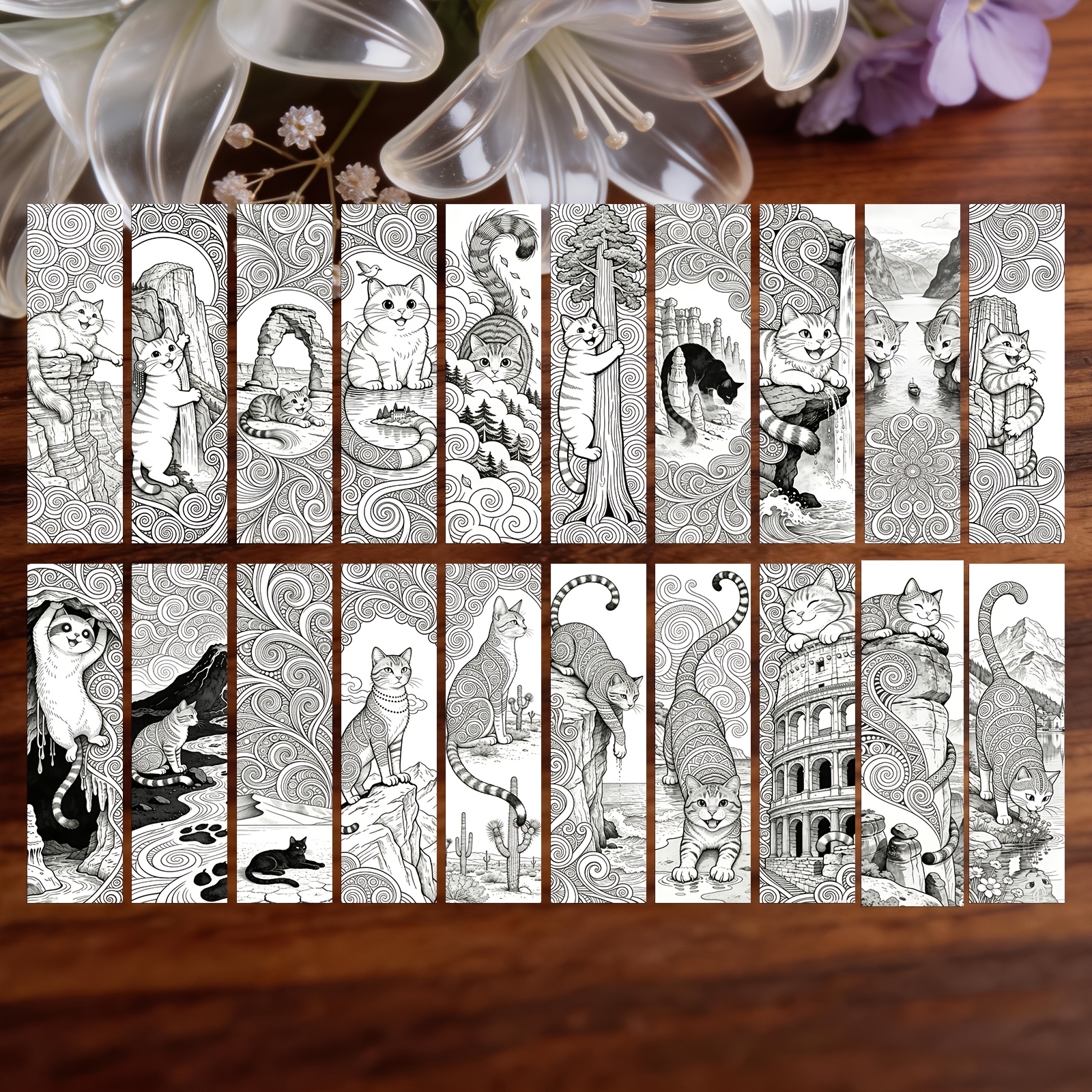 TEMU 20pcs Coloring Bookmarks Suitable For Book Lovers, Diy Coloring Page Dividers With Animal Shapes, Cute Book Page Clips For School Supplies,