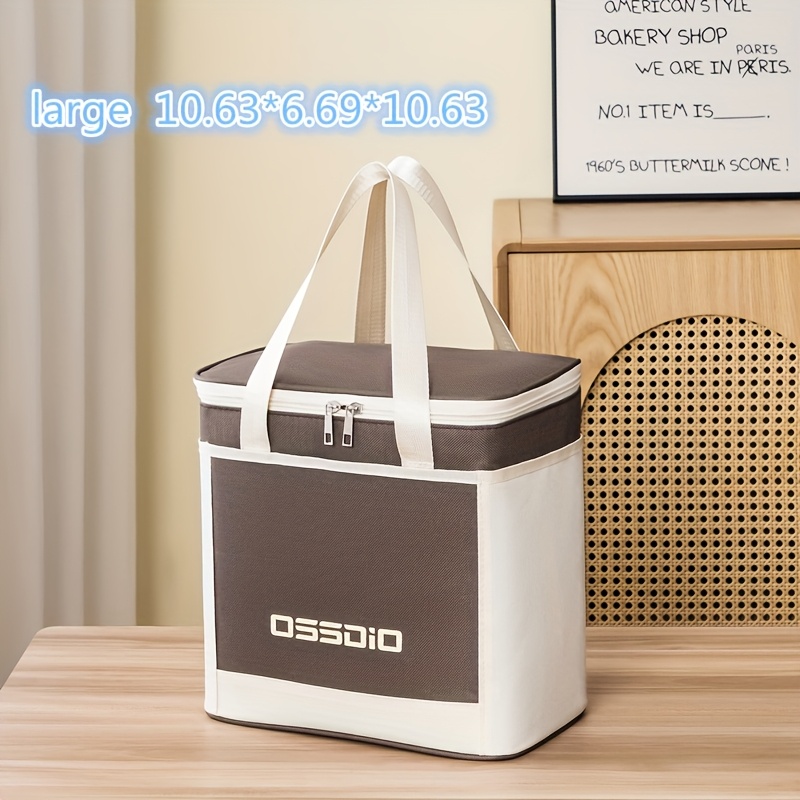 E-shop Outdoor Picknicktasche mit großem Fassungsvermögen, Lunchbox-Tasche, Bento-Tasche, Lunch-Tasche, faltbarer Typ, dicke Aluminiumfolie, geeignet