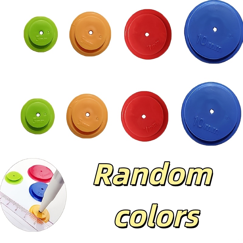 8pcs Sewing Marking Scriber Wheel Set - 3/5/7/10mm Colorful Round Sewing Tracing Wheels - Suitable For Crafts And (colors Random) - Durable Diy Plastic Marking Tool