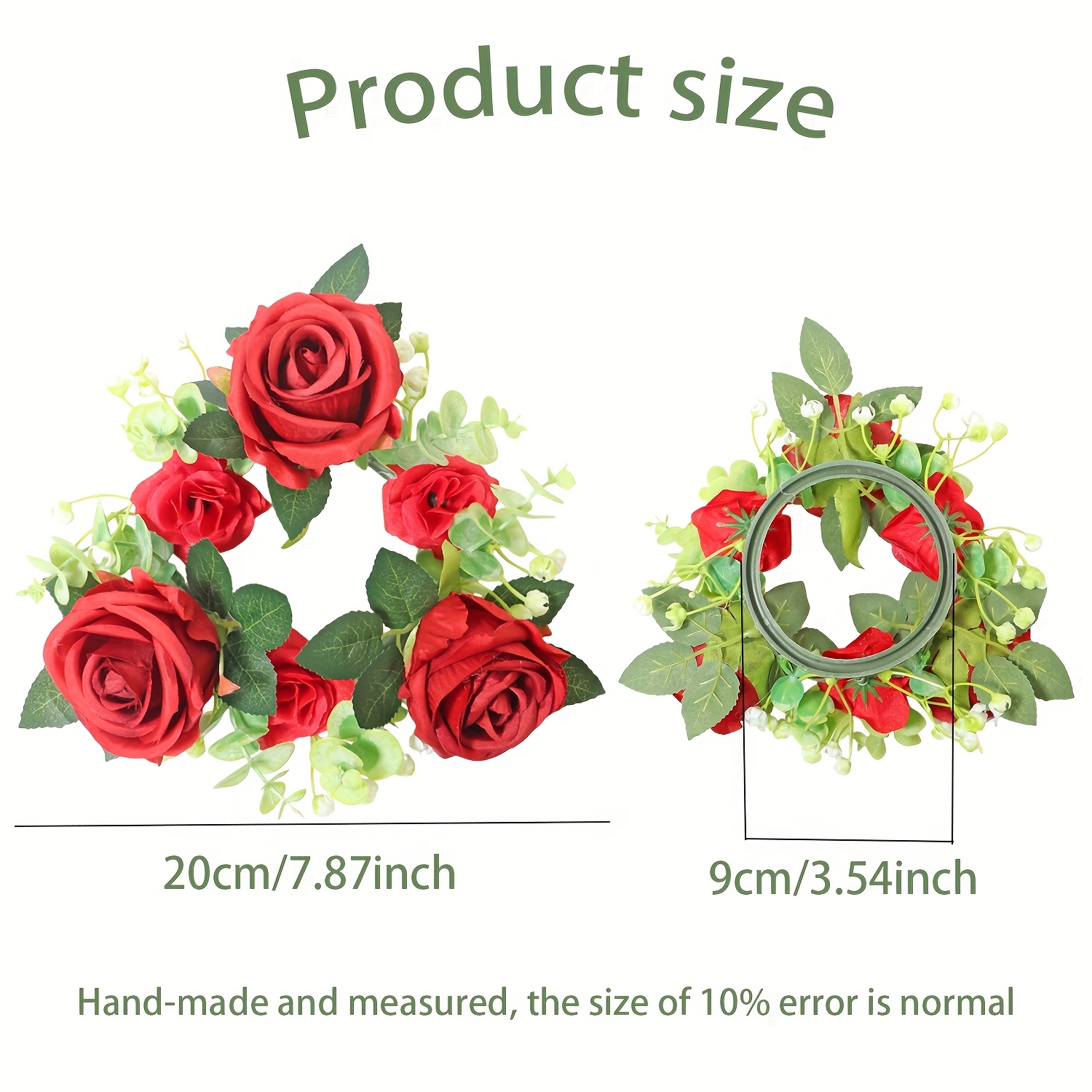 2/4 stck knstlicher kranz knstliche blumen kerzenhalter - Temu Germany