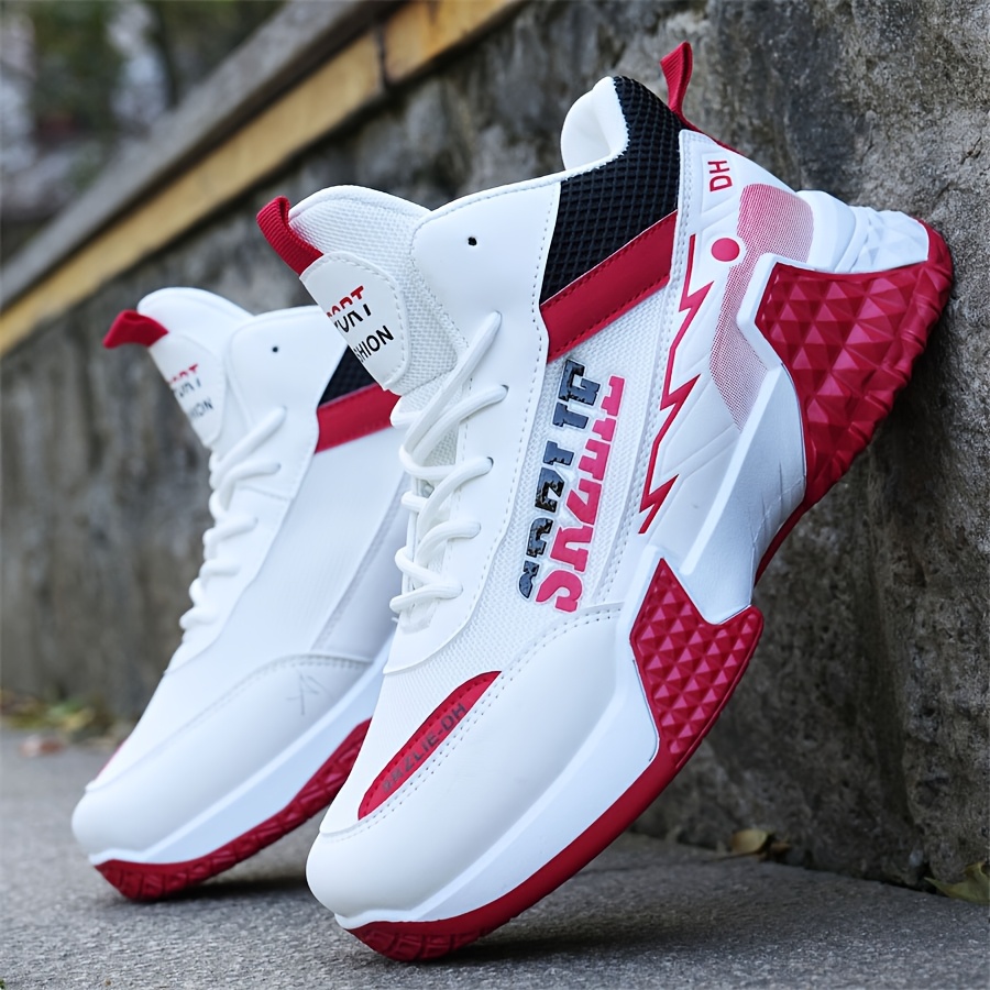 red high top sneakers sold on Temu United States display picture 3