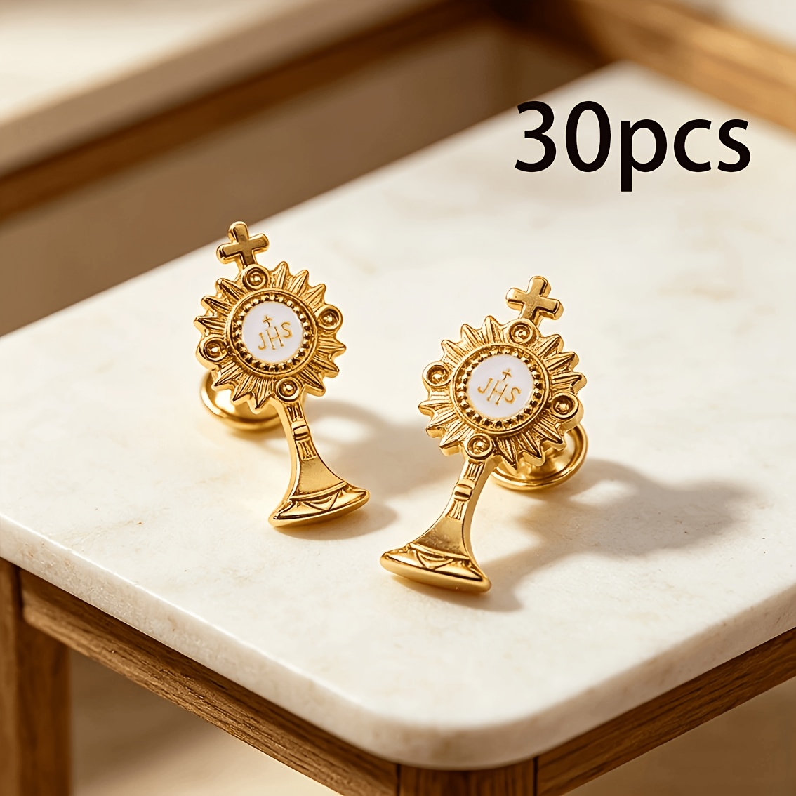 TEMU 30pcs Alloy Sunflower Brooches For Decorating Clothes, Bags, And Accessories, Holiday Party Souvenir Gifts