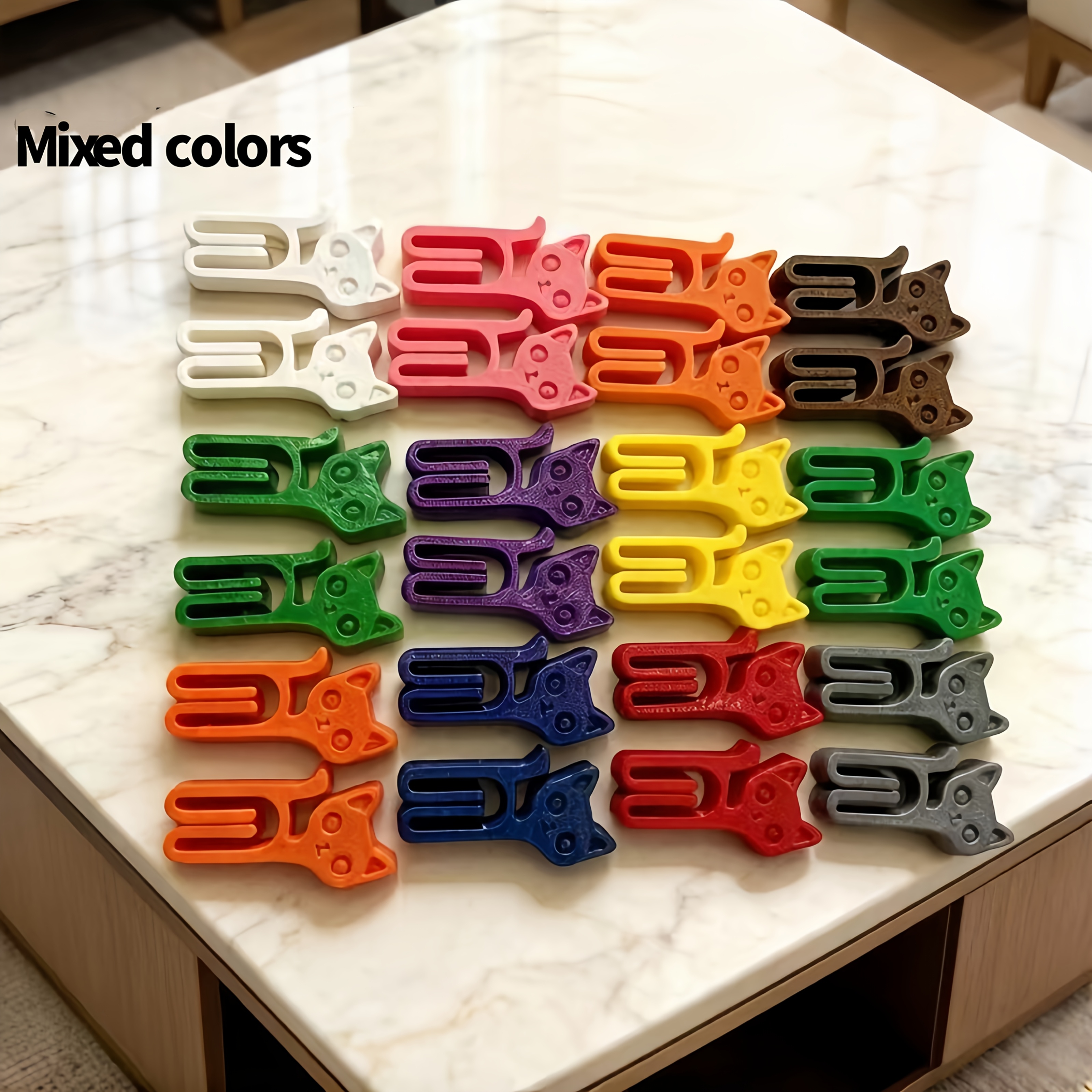 Image of 12pcs Mixed Color Cute Cat Clips Perfect For Sealing Snacks Convenient Clips For Sealing Food Bags And Packaging Lightweight Durable Kitchen Tool Lightweight And Convenient For Home Use