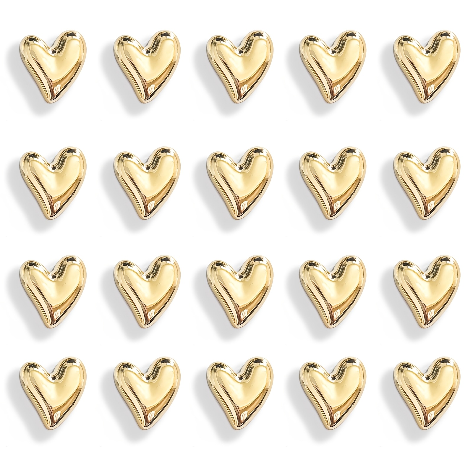 20 -shaped Decorative Magnets, Golden And Silvery Refrigerator Magnets, Small Home Kitchen Magnet Set For Decorating Office Whiteboards