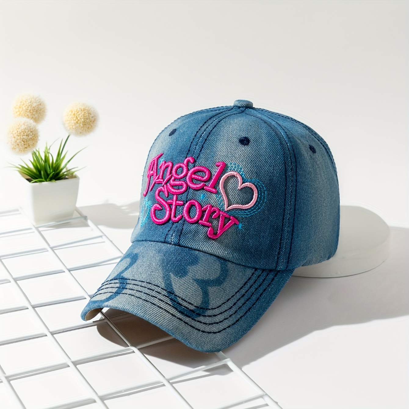 Wings Letter Embroidered Baseball Solid Color Hip Hop Breathable Snapback Hats Lightweight Adjustable Dad Hat For Women Men