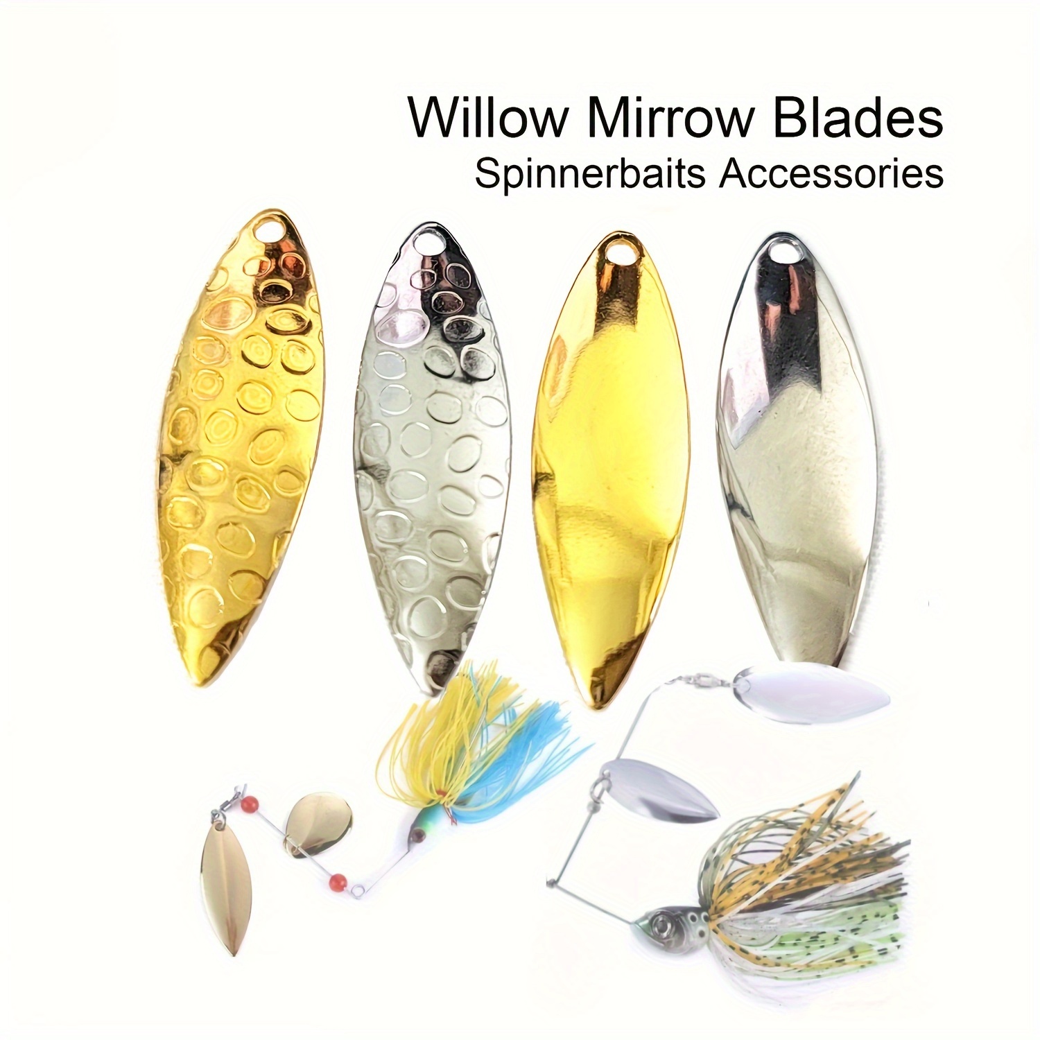 Spinner Baits Willow Blades Metal Lure Making Supplies - Temu Germany