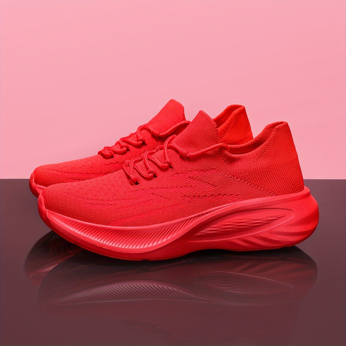 women's knitted outdoor running shoes lightweight breathable