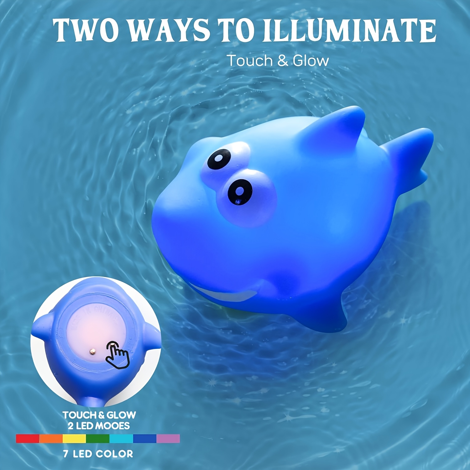 20/16/12/8/6/4/2pcs Glitter Colorful Light-Up Floating Dinosaur Ocean Animals Bath Toys Set, Great Bathtub Shower Pool Bath Toy for Baby Nephew Preschool Toddlers Children In Birthday Holiday Easter