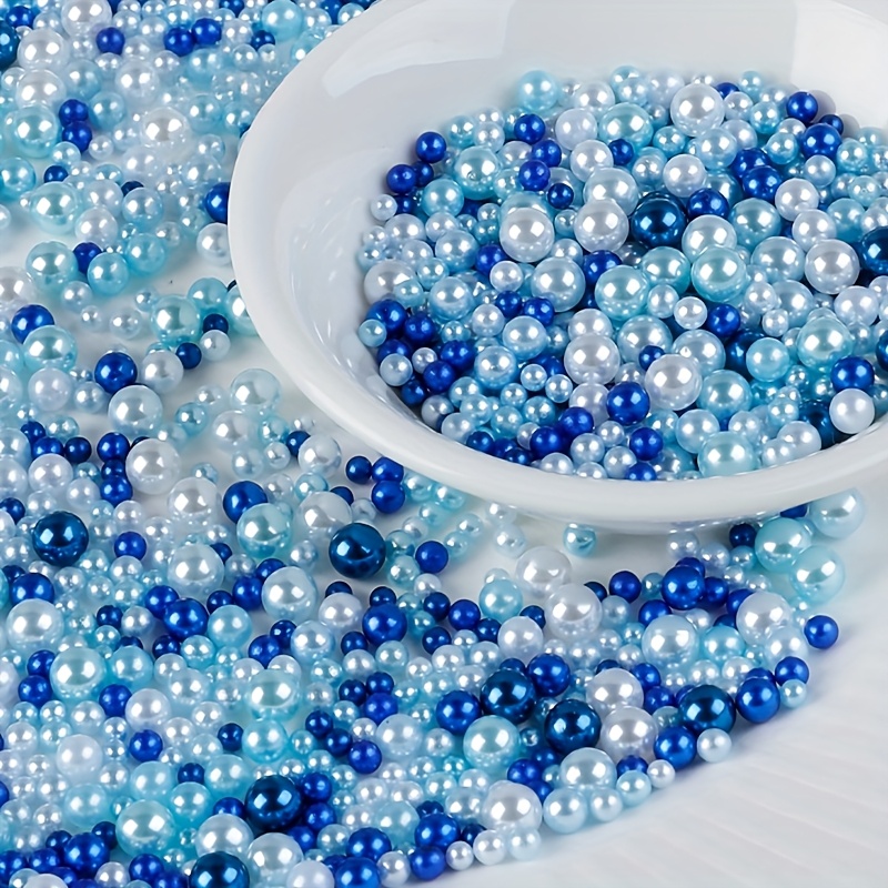 Image of 1945pcs Pearls For Crafting, Ivory No Hole Beads For Centerpieces Vases, Assorted Sizes Bulk Fake Pearls Beads For Vase Filler, Candles Centerpiece, Crafts, Jewelry Making