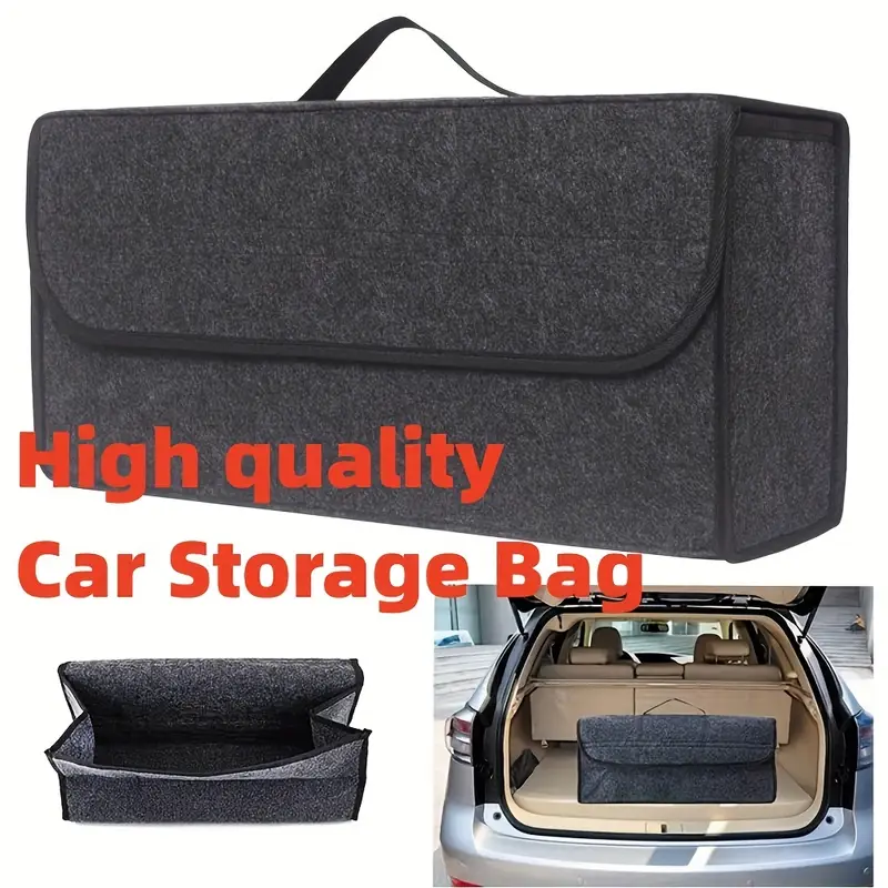 Sac De Rangement Pliable Feutre Pour Coffre De Voiture HIAHXC - Organisateur Outils Taille L Noir