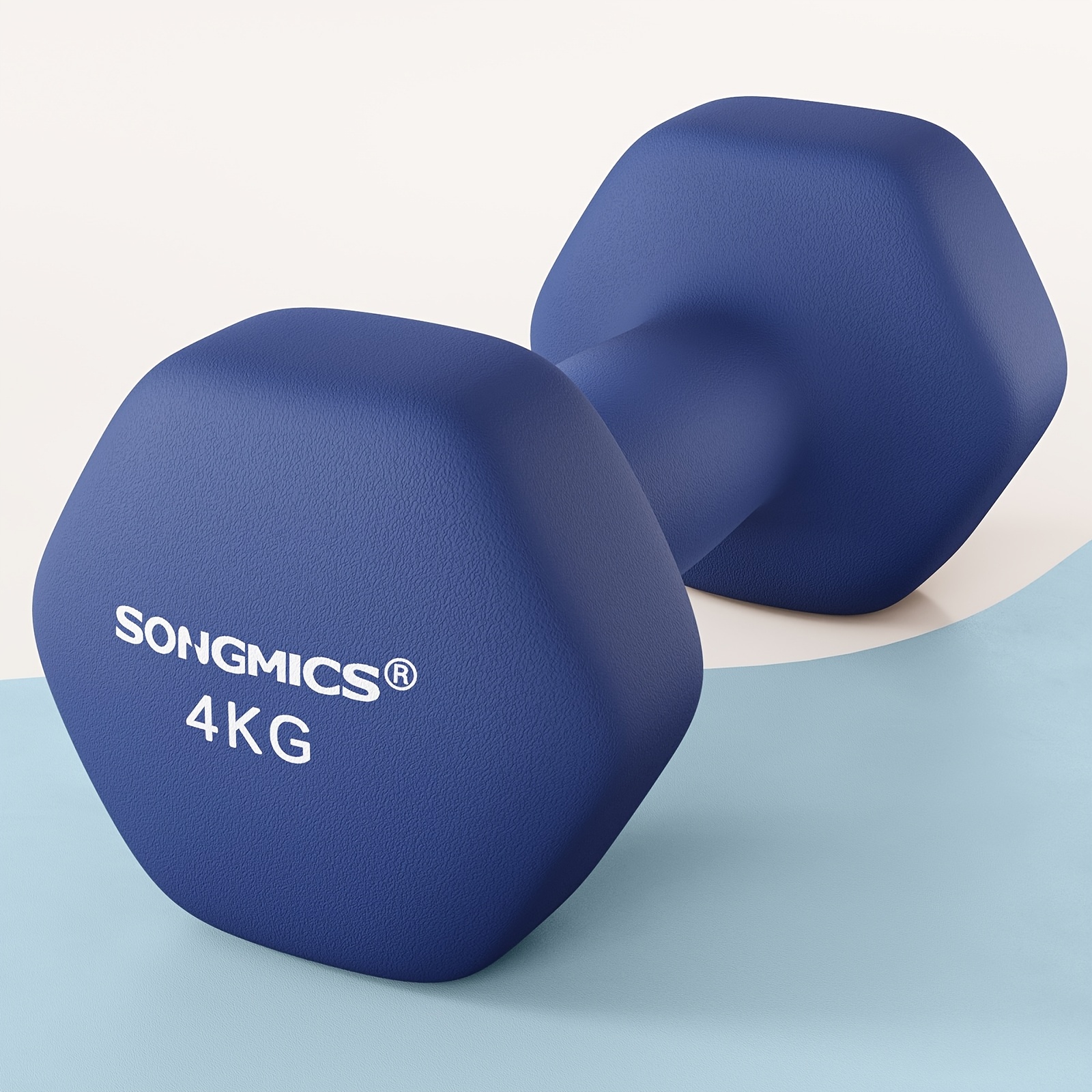 TEMU Dumbbells Set Of 2 Dumbbells Hexagon Neoprene Coating Strength Training Workout Fitness