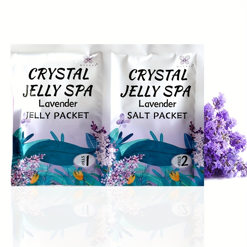 TEMU Jelly Spa Foot, 10 , , Foot Salt Bath, Used For Foot Skin Care, 4 Flavors Lavender, Rose, Lemon, Bath, Gentle Exfoliation, Treating Foot Bath, Dry Skin, Self