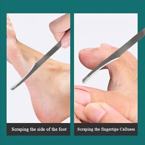 5pcs stainless steel dead skin scraper length 8 2cm 3 22 inches and easy to carry designed for removing dead skin suitable for men and women