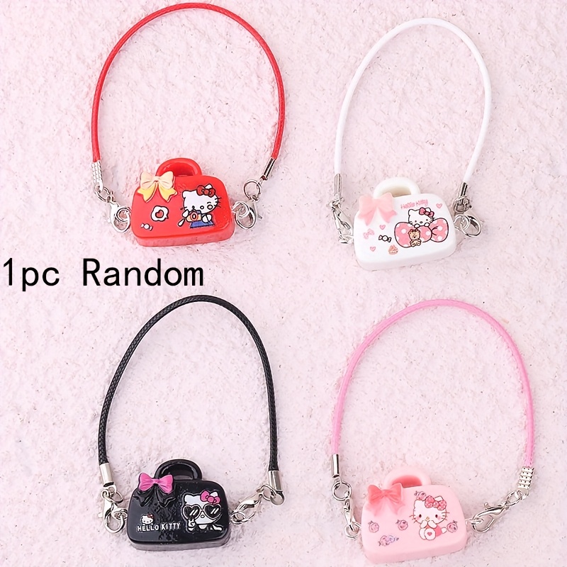 TEMU 1pc For Hello Kitty Mini Cartoon Handbag Keychain, Creative Phone Necklace Accessory, Backpack Design Keychain, Mobile Phone Strap, Phone Accessory, Cute Phone Accessory