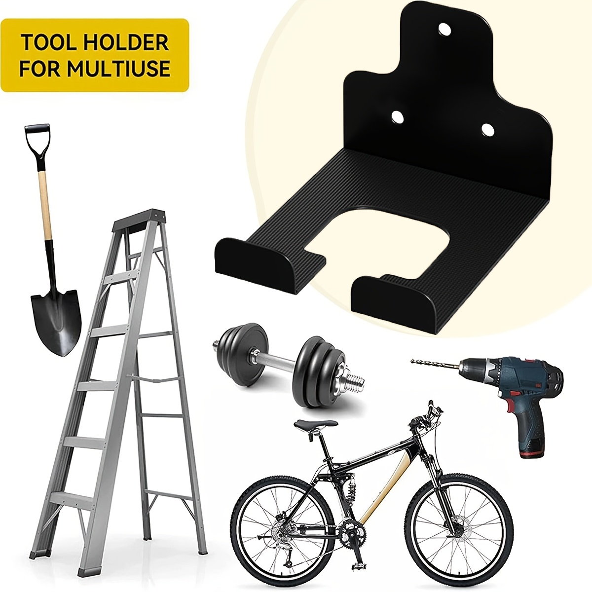 Crochet Outils Mur VANROUG Support Mural Garage - Range Tondeuse, Débroussailleuse Et Outils De Jardin Facilement Organisation Atelier Mural