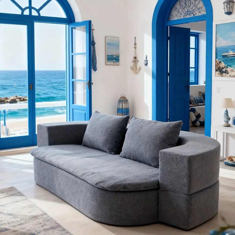 modern memory foam cloud sofa - double/compression/folding sofa bed with plush backrest, space-saving design for small spaces, indoor/outdoor use, no , durable fabric upholstery & - ideal for living room, apartment Product details 8