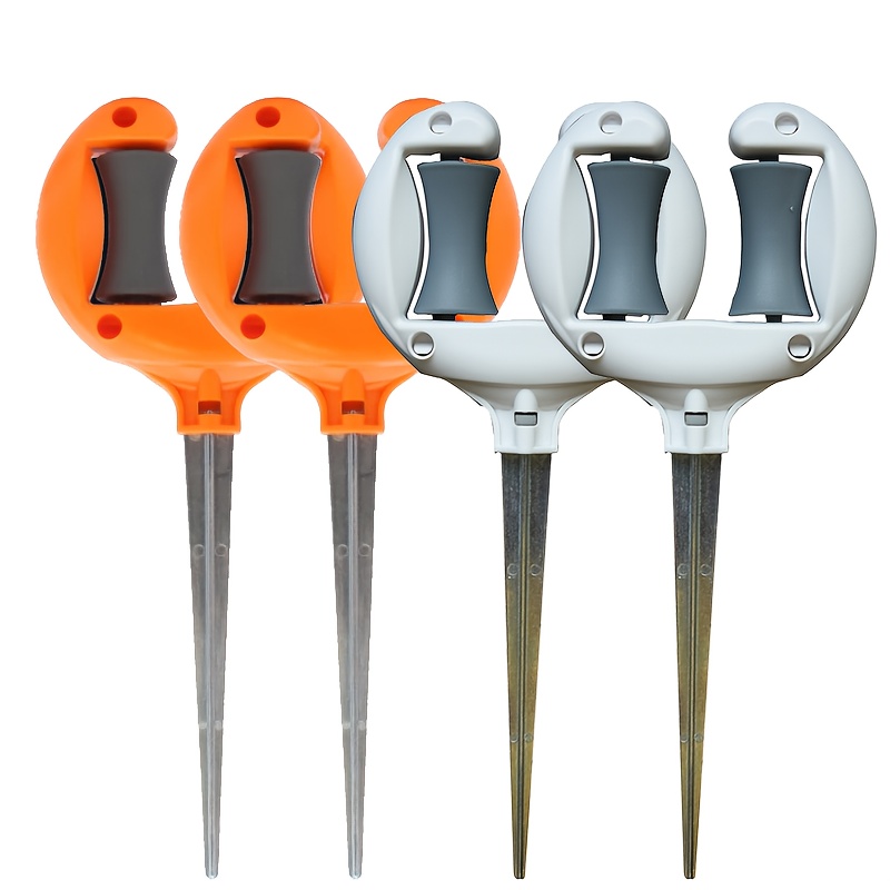 4pcs Durable Garden Hose Guide Stakes, Mixed Colors With Roller Fixer For Watering Pipe Support And Secure Peg Design