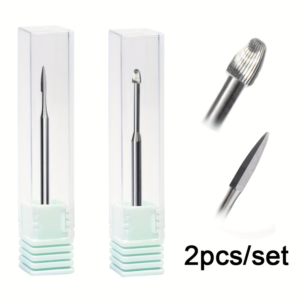 1pc Or 2pcs Cuticle Clean Nail Drill /32'', Professional Safety Carbide Under Nail Cleaner Nail Bit For Cuticle Dead Skin Nail Prepare, Manicure Nail Salon Supply