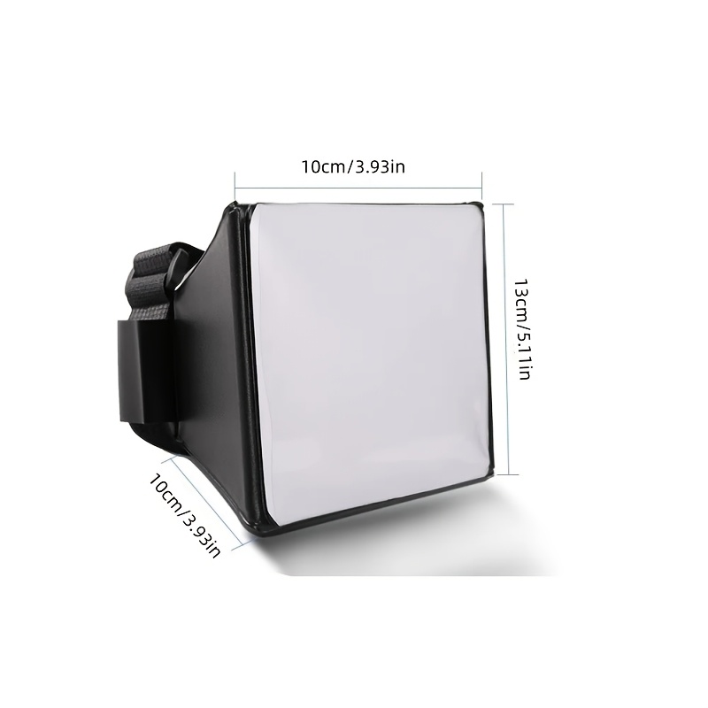 TEMU Flash universel pliable 10*13cm/3.93*5.11in Diffuseur Softbox Mini diffuseur photo professionnel Boîte à lumière douce pour appareil photo