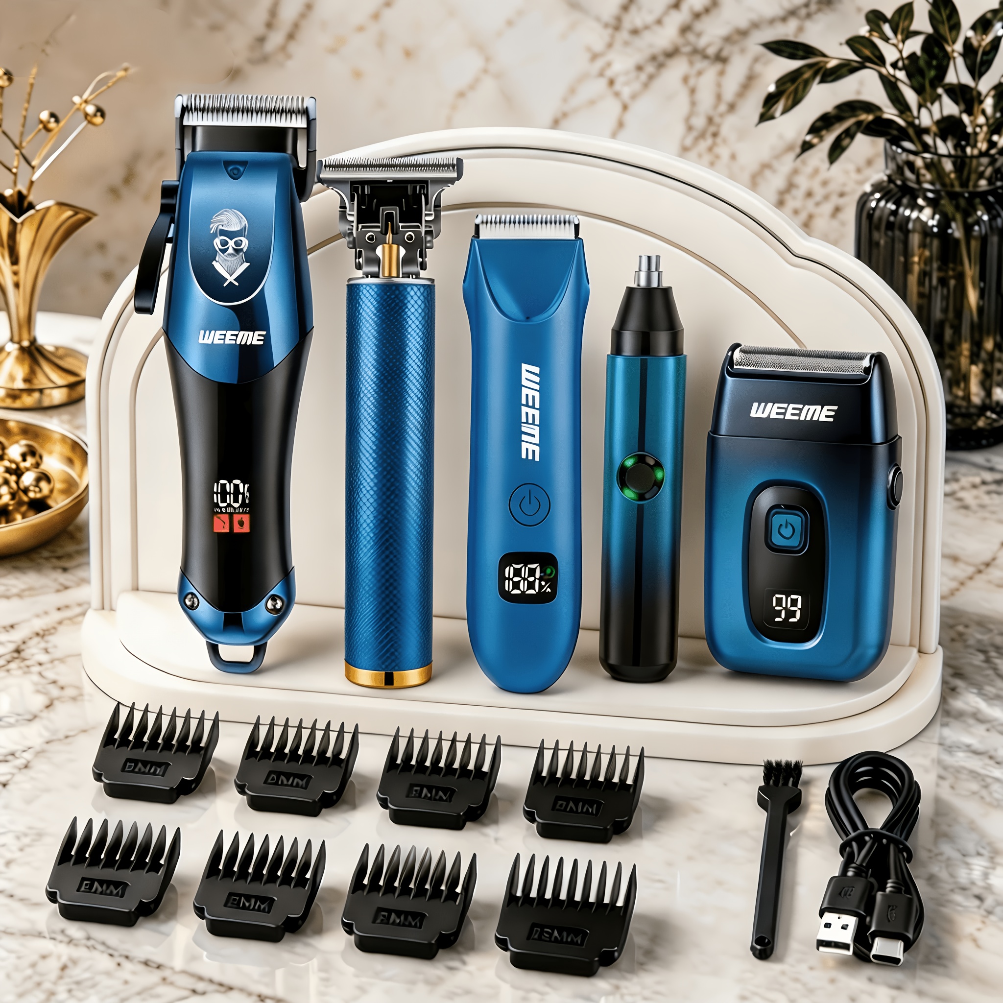 item picture   all in   personal care kit rechargeable cordless   screen ergonomic   complete 2 3 4 5pcs grooming solution for     look   single day